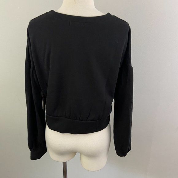 NWT ABOUND Black Crew Neck‎ Crop Sweater (S) - Picture 5 of 8